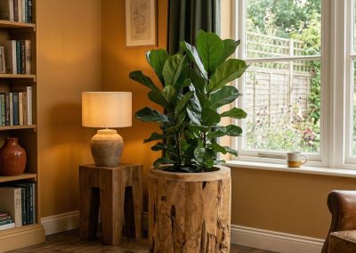 Teak Bloempot Rond 70 cm