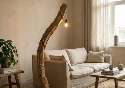 Teak Wortel Vloerlamp