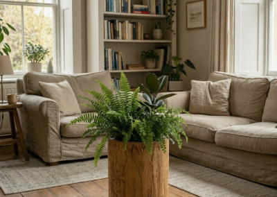 Teak Vaas Rond 30 cm