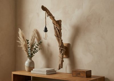 Teak Wortel Wandlamp