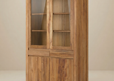 Teak Vitrinekast Jati 4 Deur
