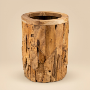 Teak Bloempot Rond 70 cm