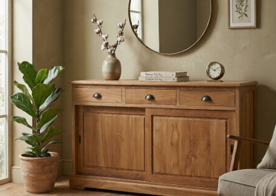 Teak Dressoir Senja Schuifdeur