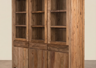 Teak Vitrinekast Jati 6 Deur