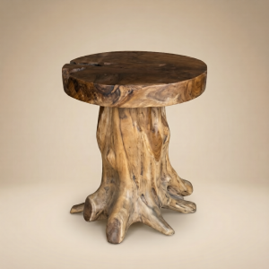 Teak Wortel Bijzettafel