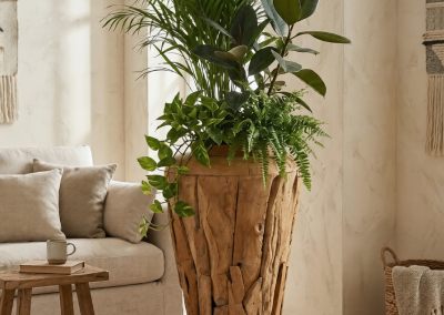Teak Wortel Vaas 100 cm