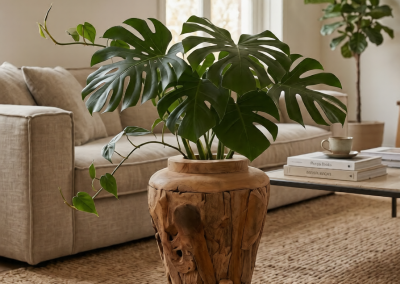 Teak Wortel Vaas 55 cm