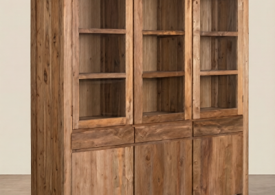 Teak Vitrinekast Jati 6 Deur