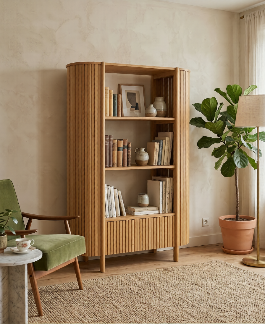 Teak Boekenkast Sutra