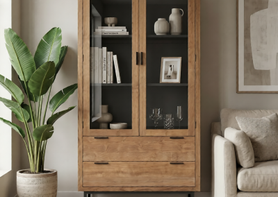 Teak Vitrinekast Selaras